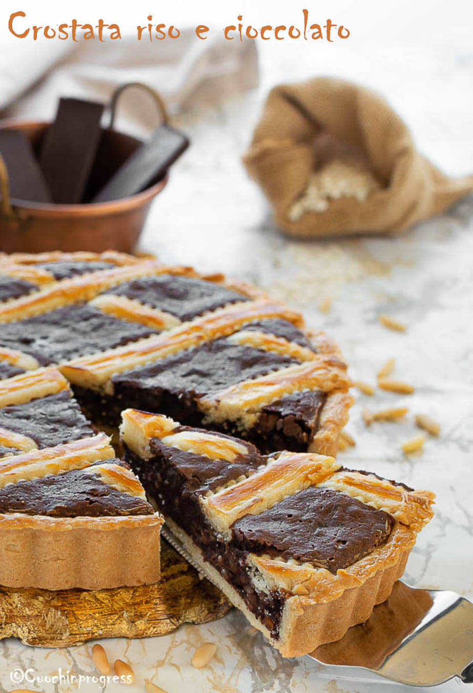 crostata riso e cioccolato