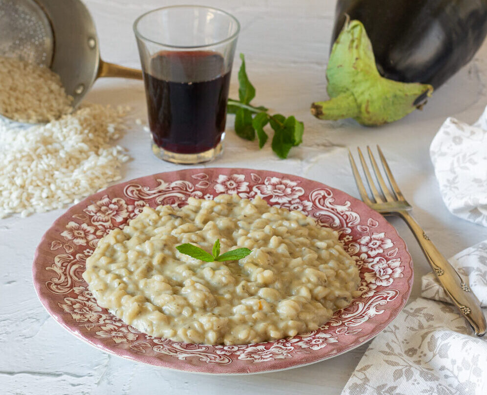 risotto alla crema di melanzane