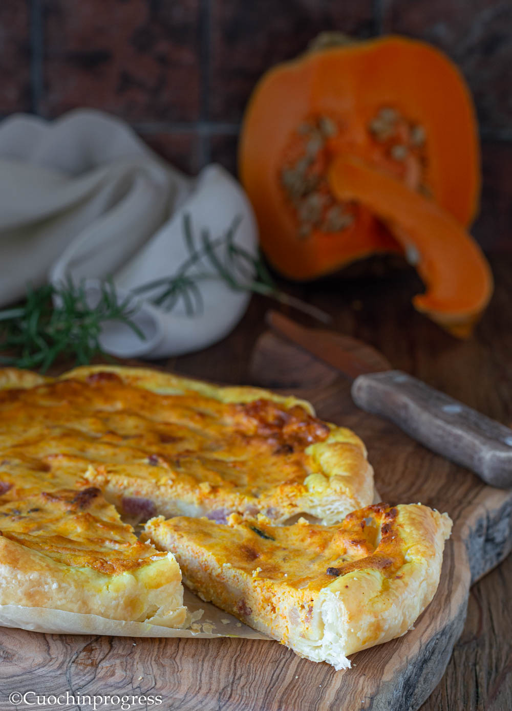 sfoglia con zucca ricotta e pancetta