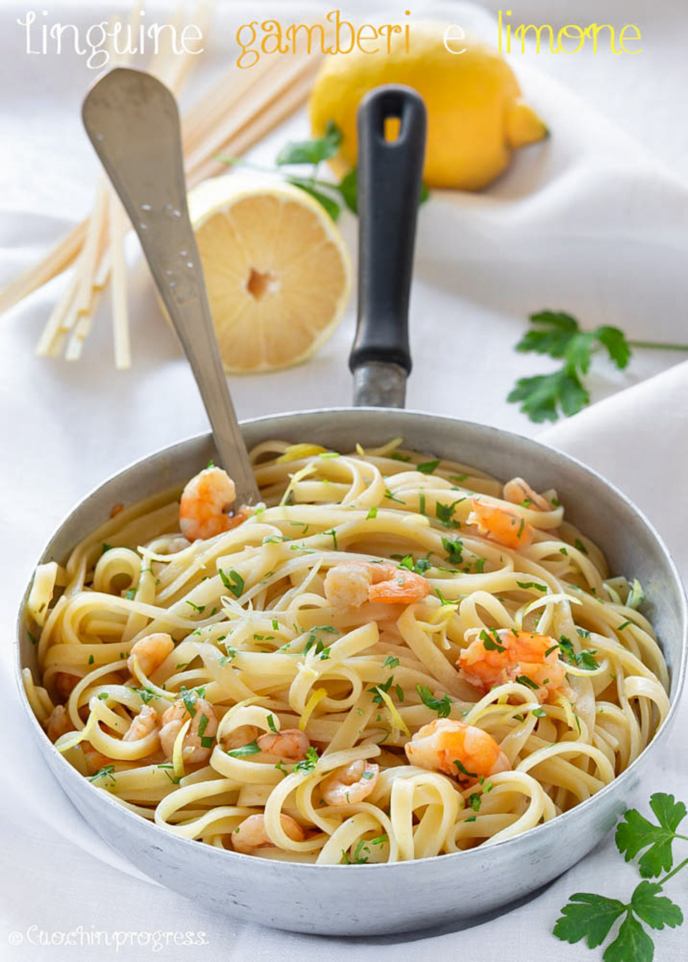 linguine gamberi e limone