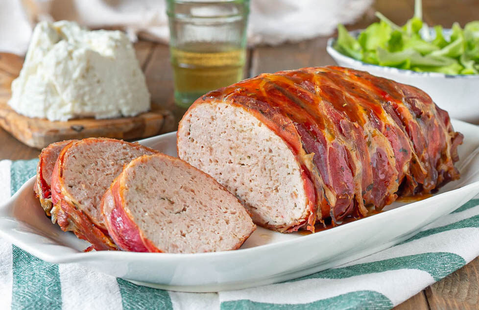 polpettone di tacchino e ricotta in crosta di speck