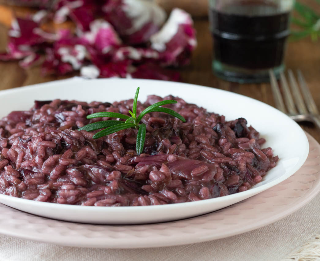 risotto al radicchio e vino rosso