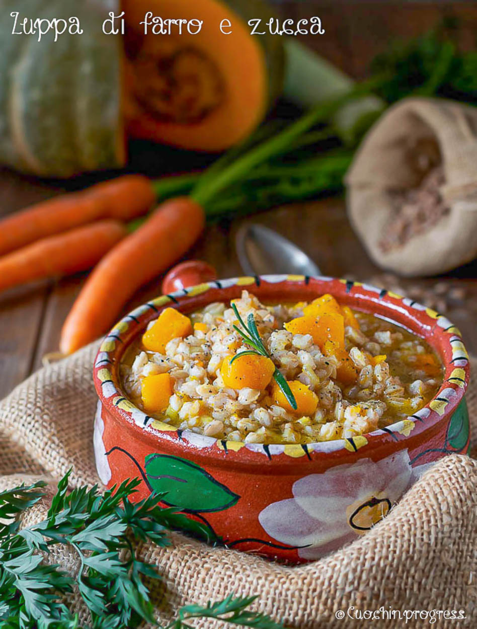 zuppa di farro e zucca