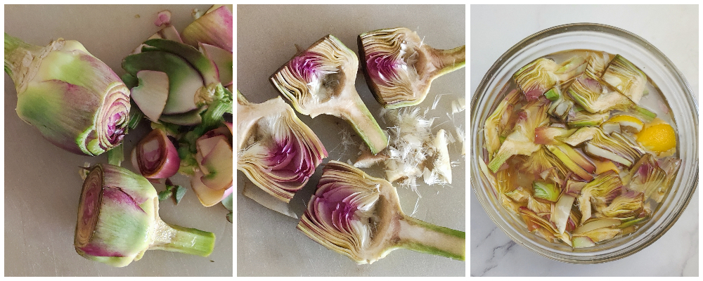 gricia con i carciofi