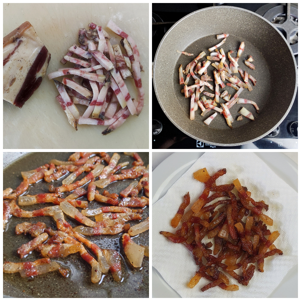 gricia con i carciofi