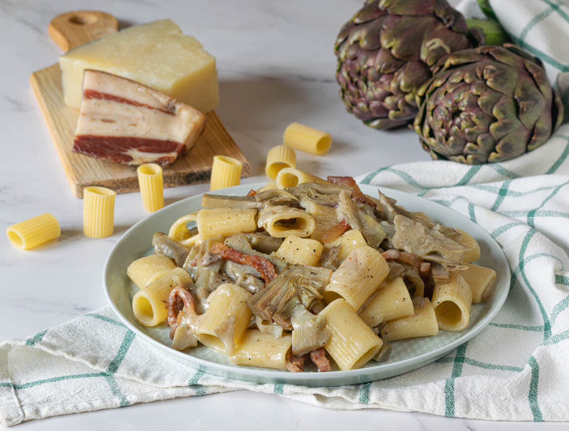gricia con i carciofi