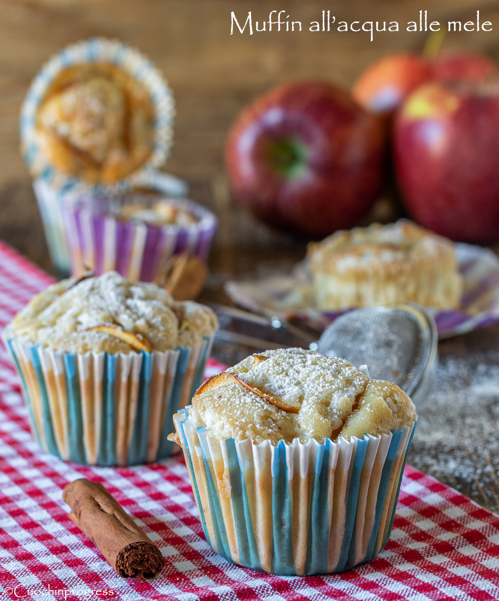 muffin all'acqua alle mele