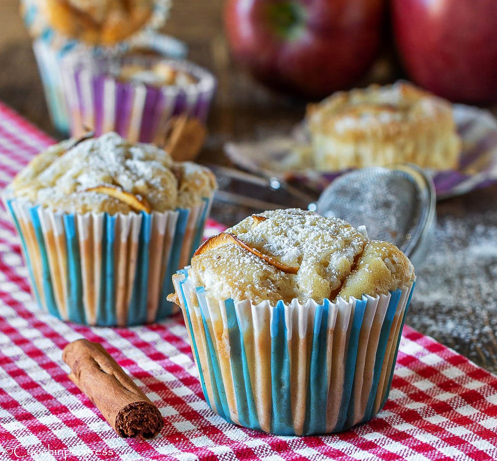 muffin all'acqua alle mele