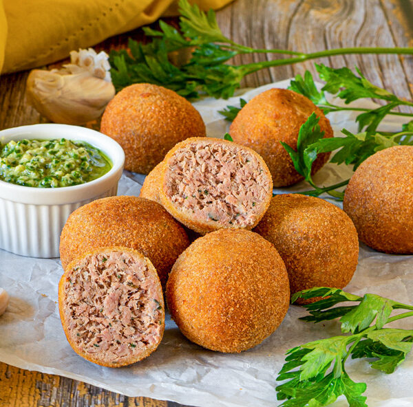 POLPETTE DI BOLLITO con salsa verde