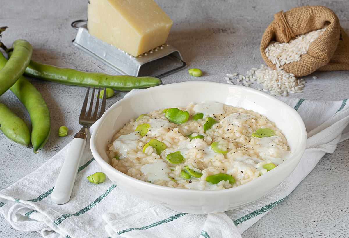 risotto fave e pecorino