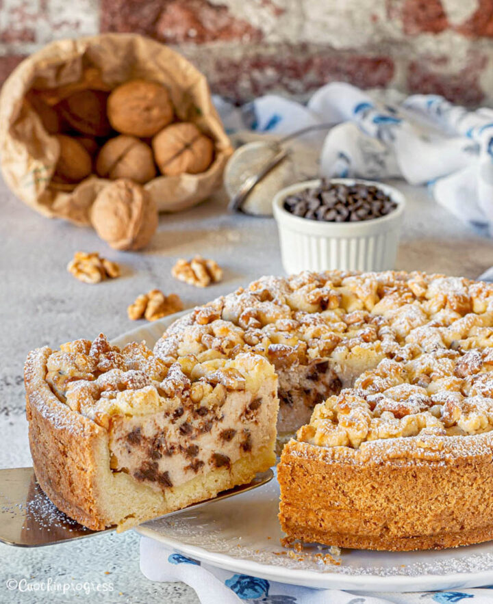 crostata ricotta cioccolato e noci