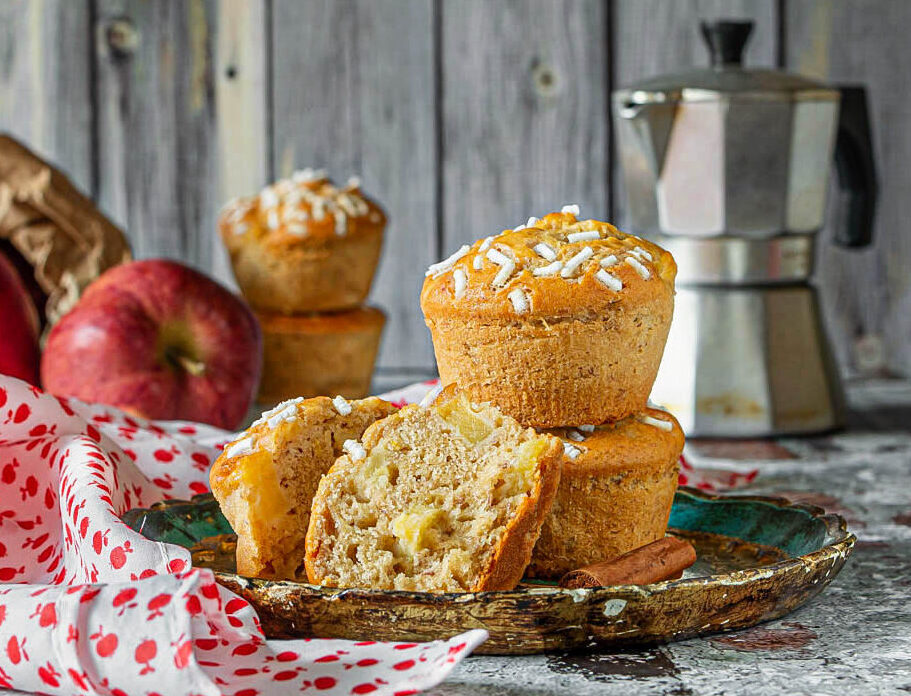 muffin alla banana e mela
