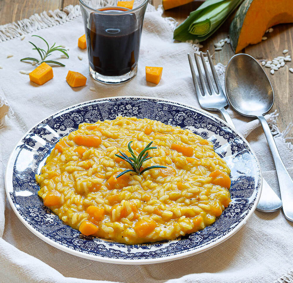 risotto zucca e porri
