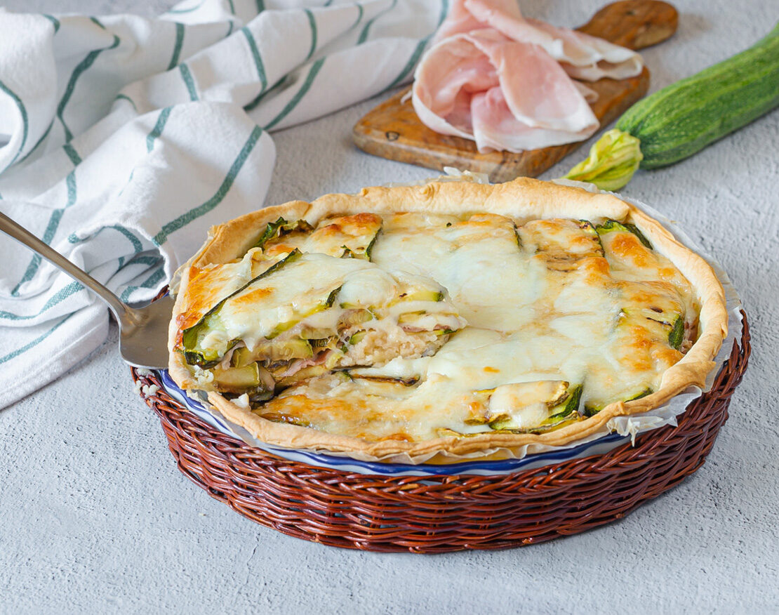 torta salata con zucchine