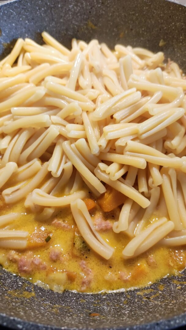 caserecce salsiccia e zucca