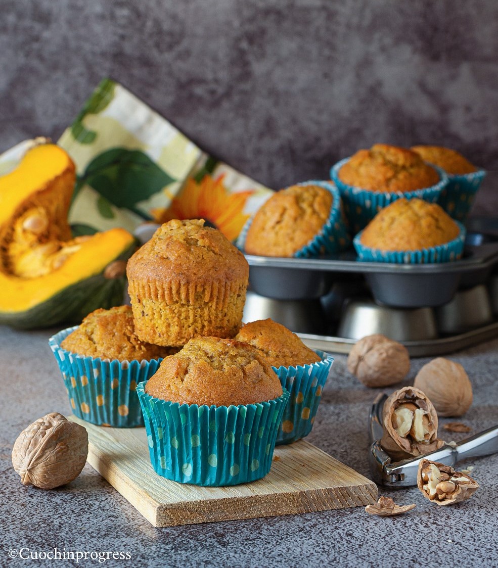 muffin zucca e noci
