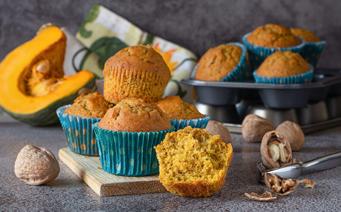 muffin zucca e noci
