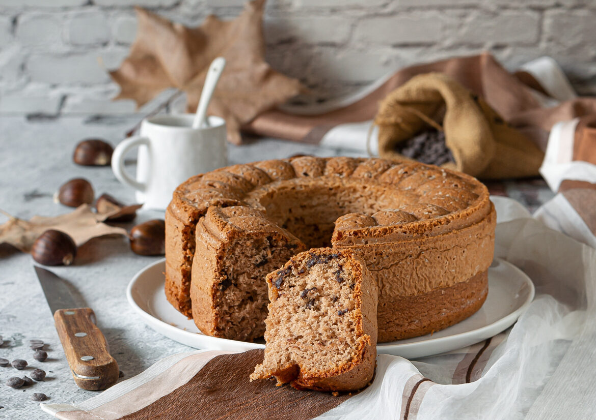 ciambella di castagne e cioccolato
