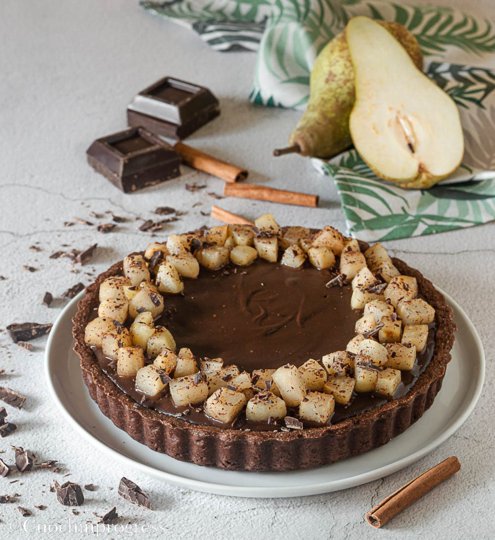 crostata pere e cioccolato