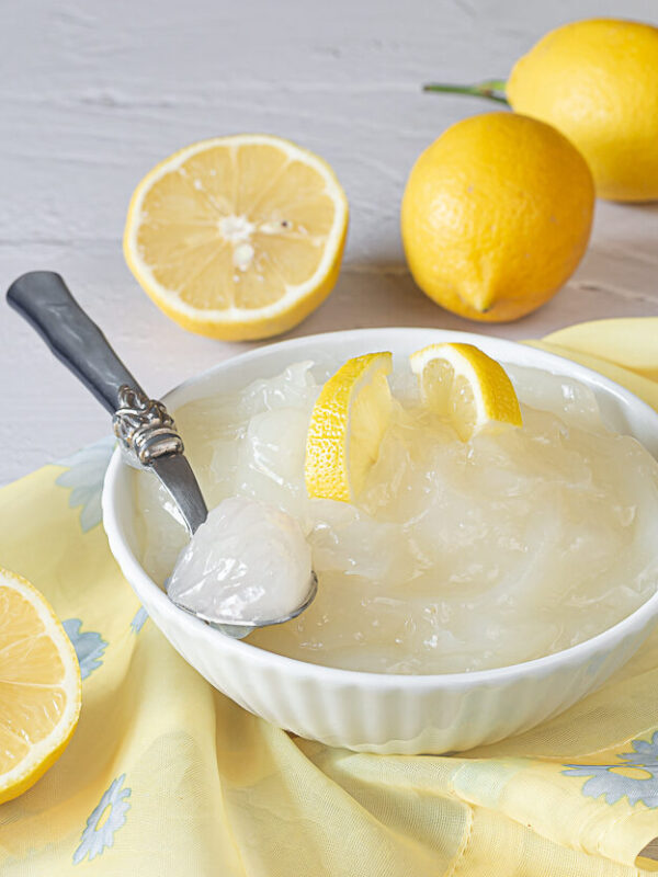 Crema al limone senza uova, latte e glutine