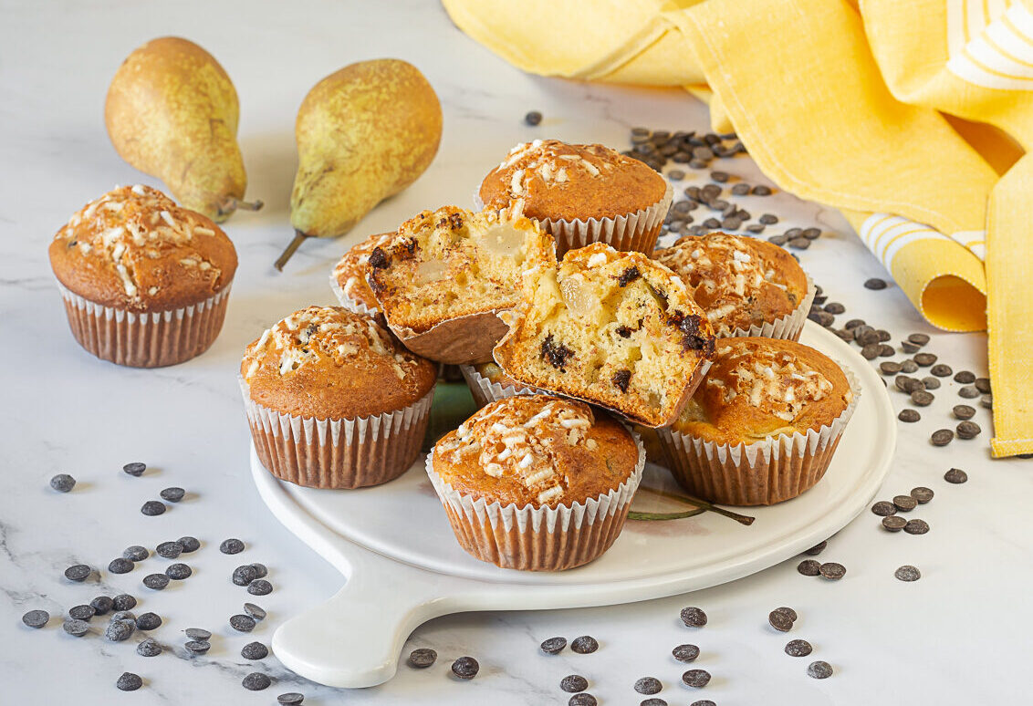 muffin pere e cioccolato