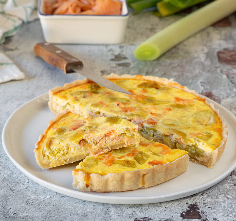 brisèe con salmone e porri nuova