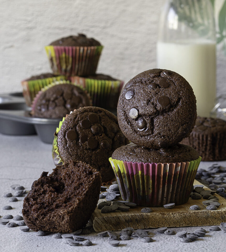 muffin di albumi e cioccolato