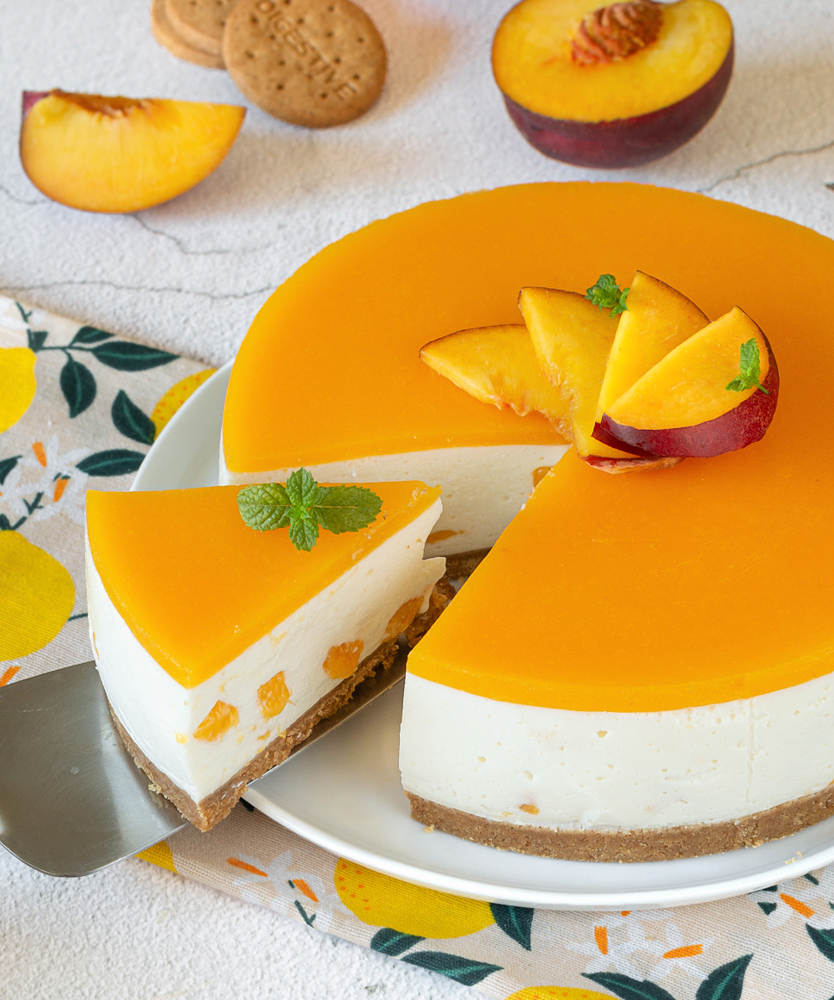 cheesecake alle pesche