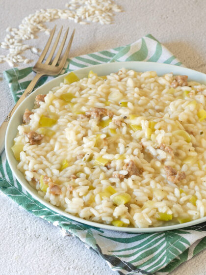 Risotto salsiccia e porri