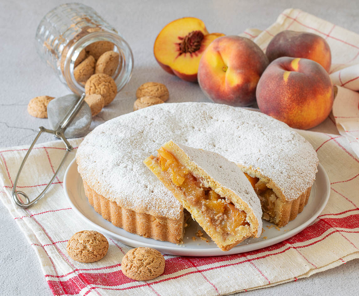 crostata pesche e amaretti