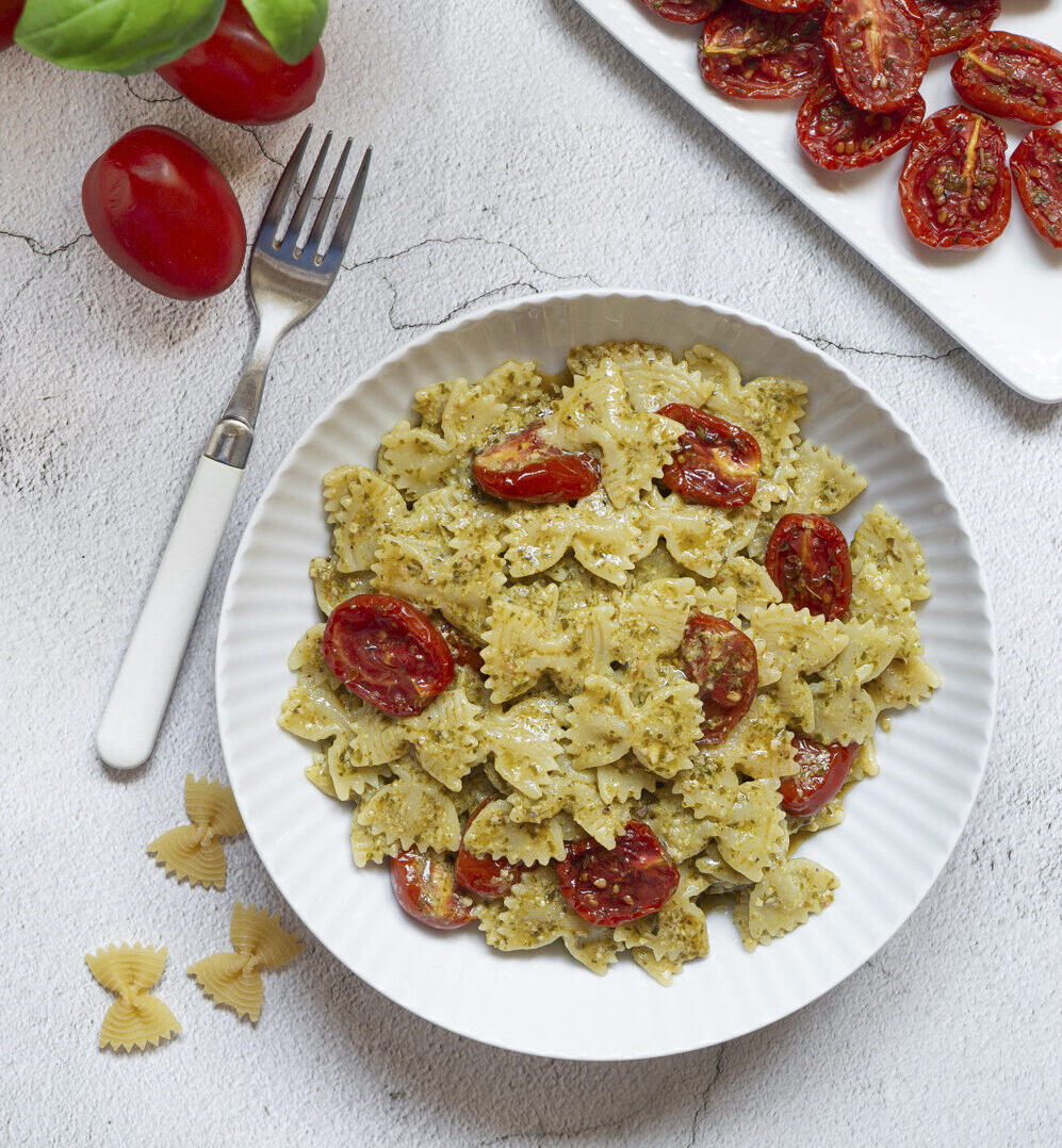 pasta al pesto e pomodorini