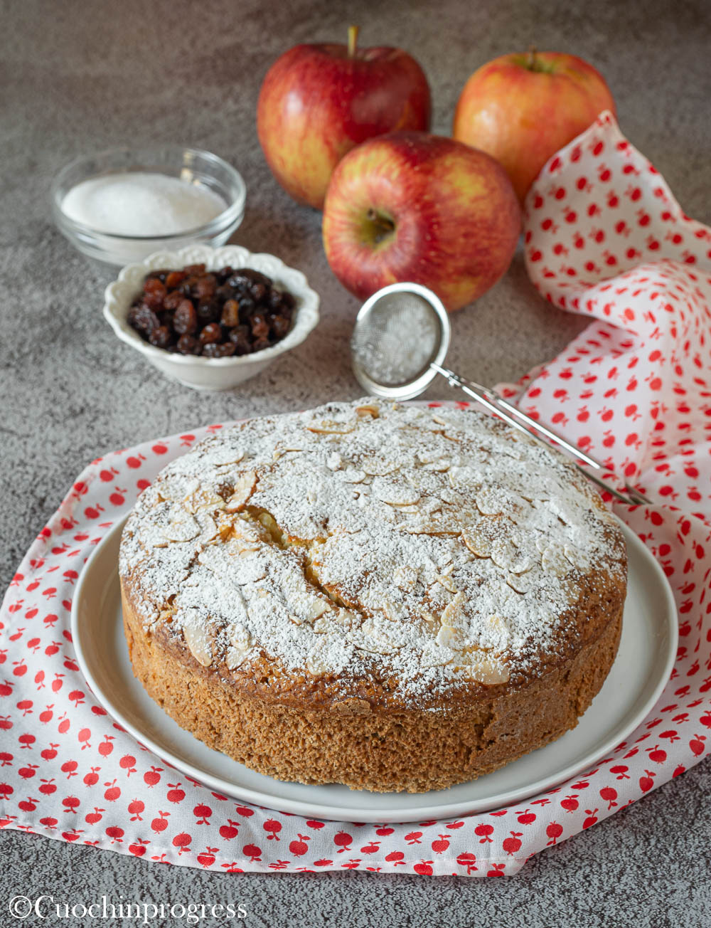 torta di mele senza zucchero