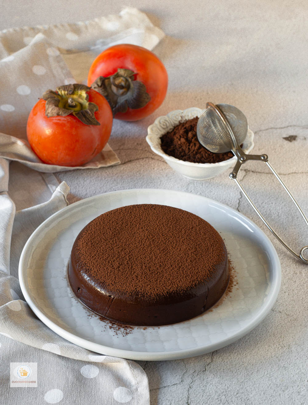 budino di cachi e cacao