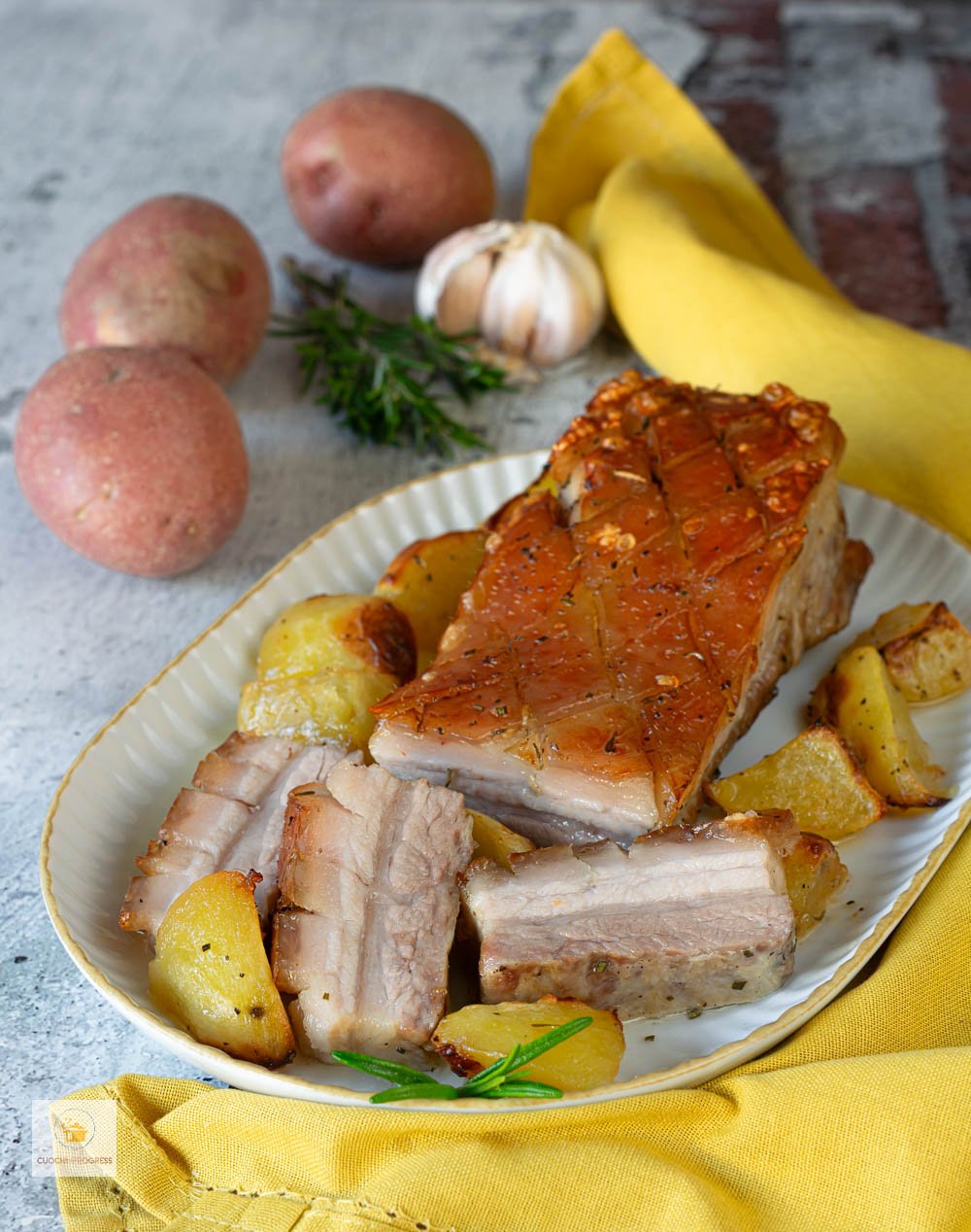 pancetta di maiale al forno