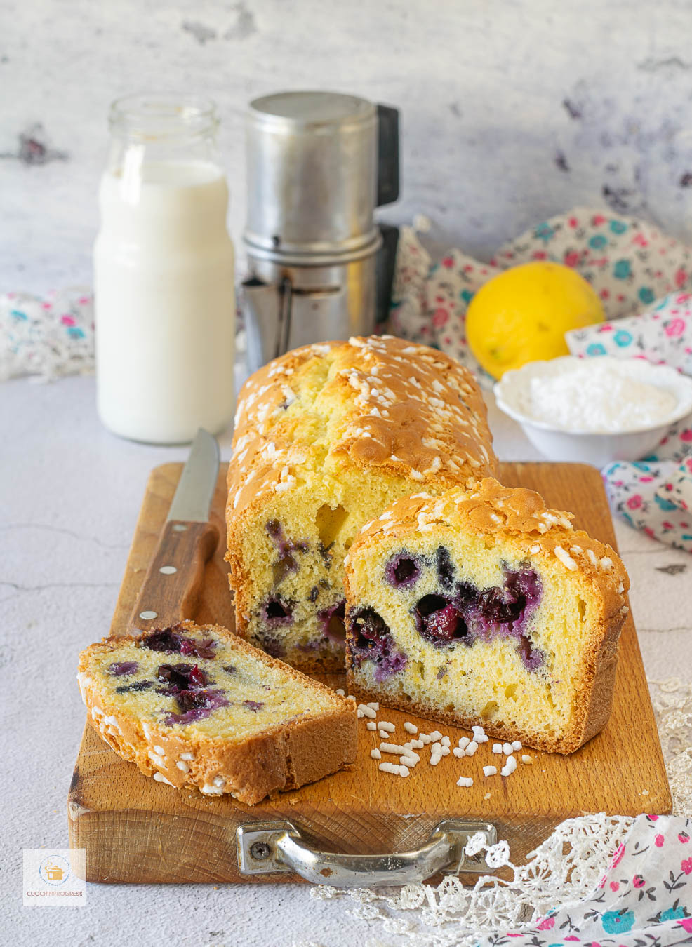plumcake ai mirtilli