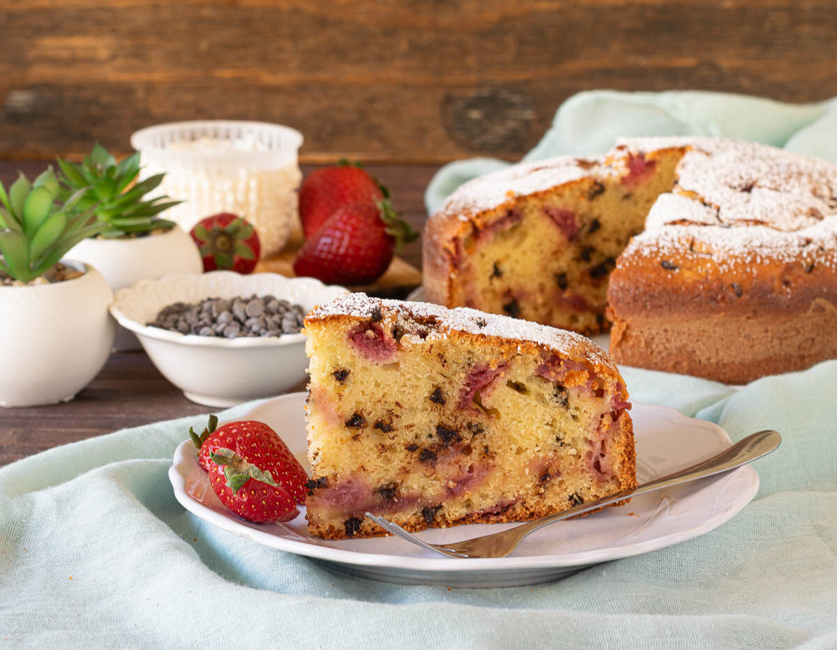 torta di fragole ricotta e cioccolato