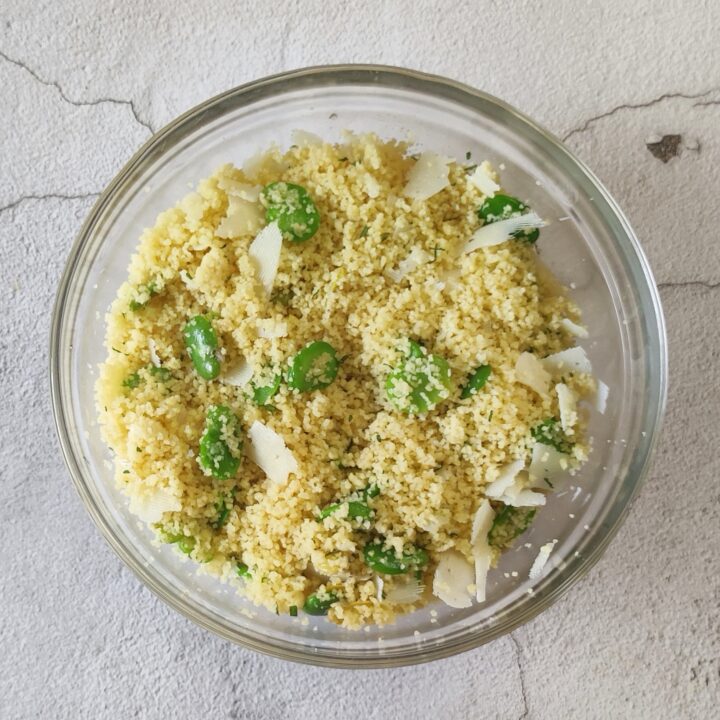cous cous fave e pecorino