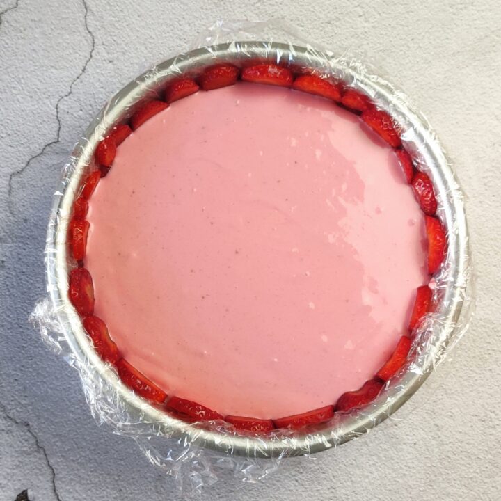 zuccotto cheesecake alle fragole