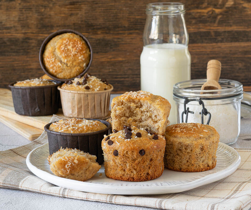 muffin banane e cocco senza uova