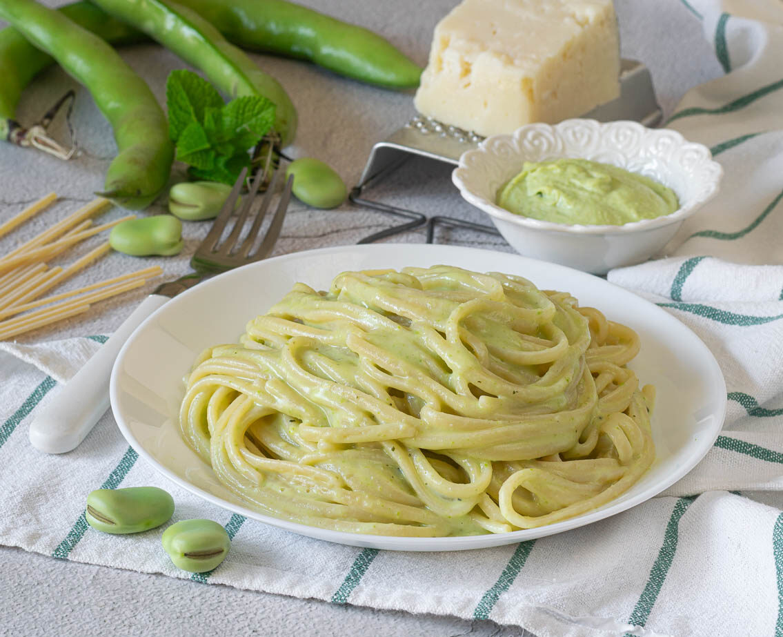pasta al pesto di fave