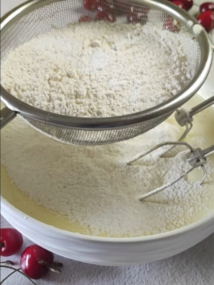 torta di ciliegie e ricotta