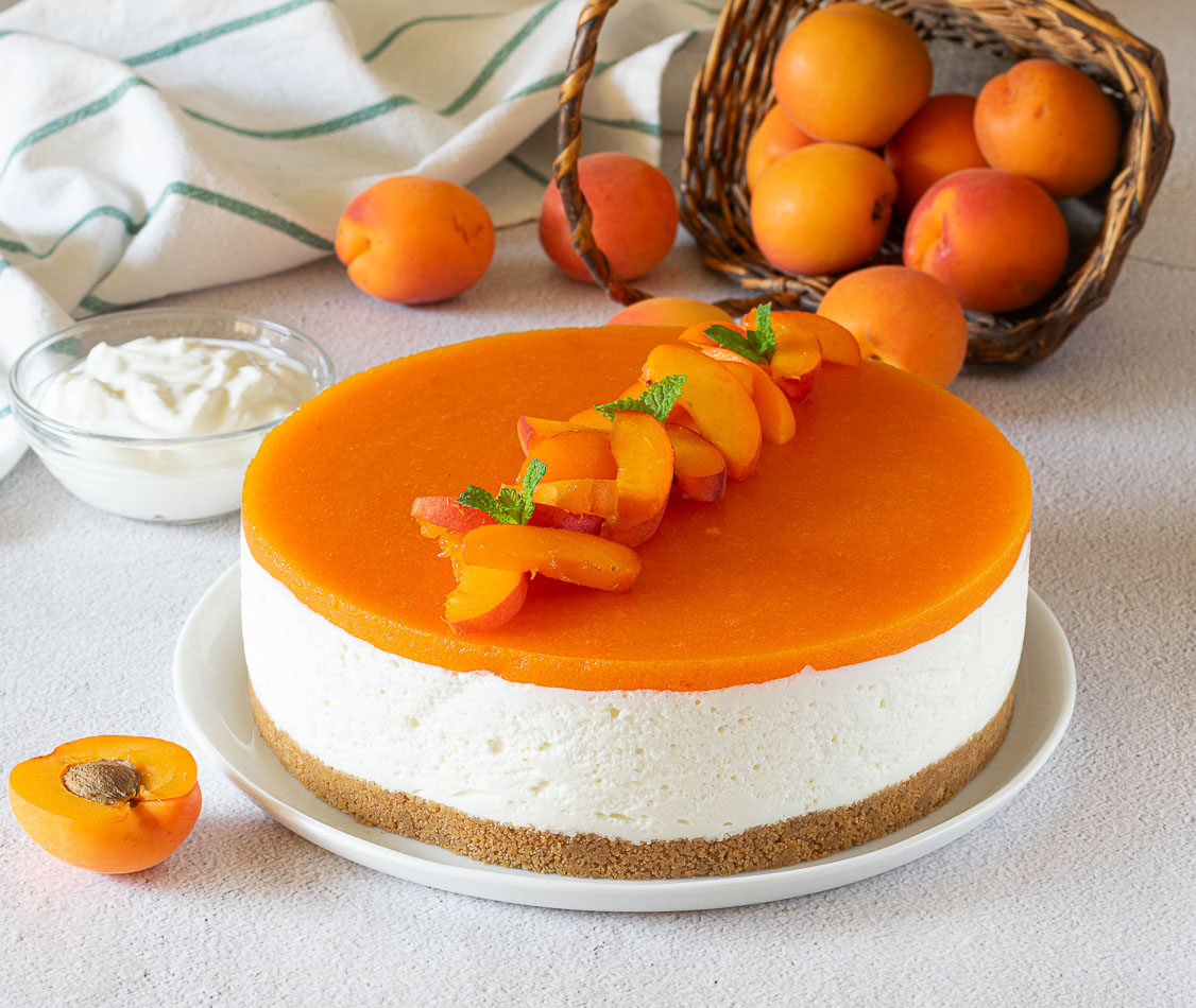 cheesecake allo yogurt e albicocche