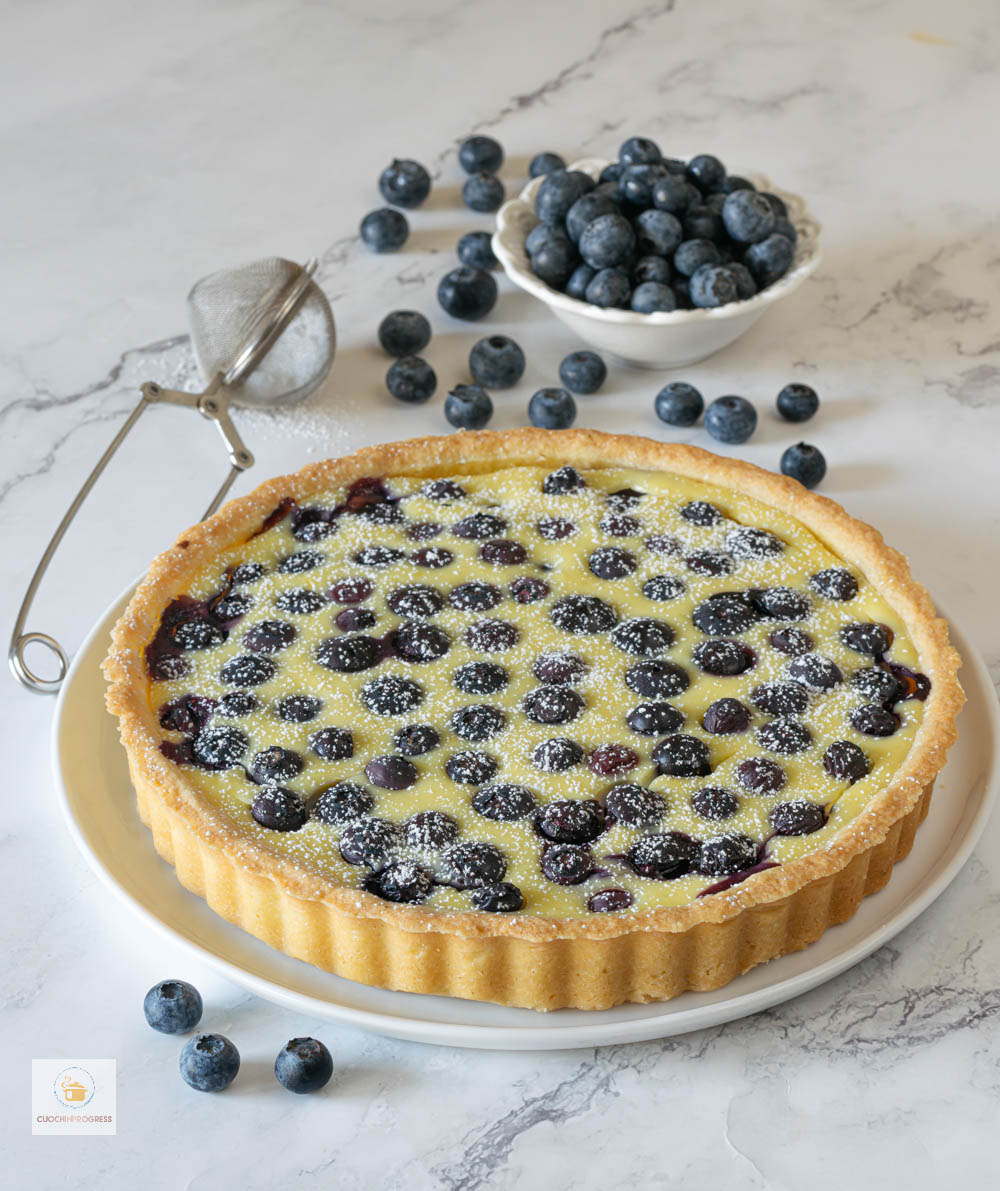 crostata ricotta e mirtilli