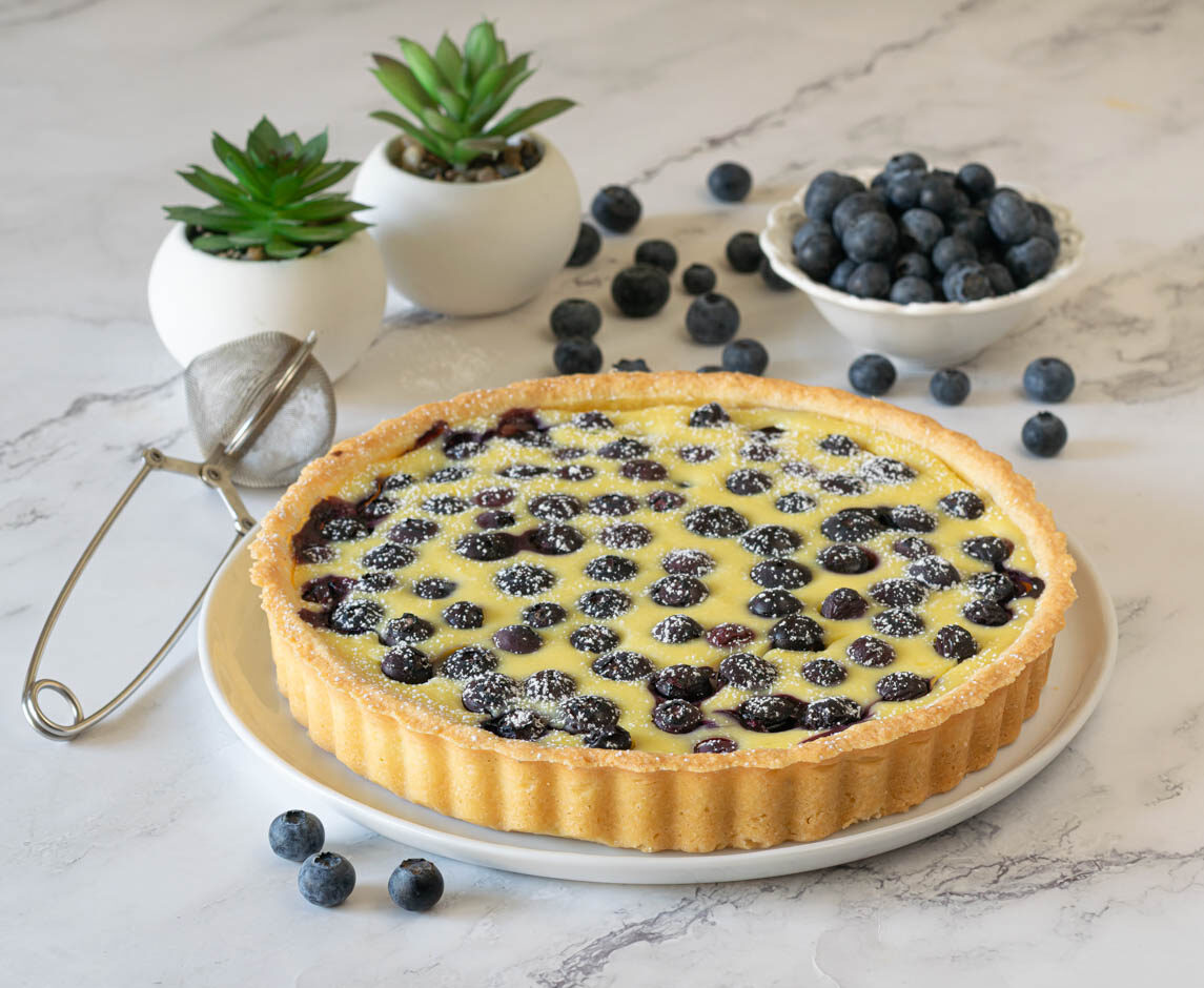 crostata ricotta e mirtilli