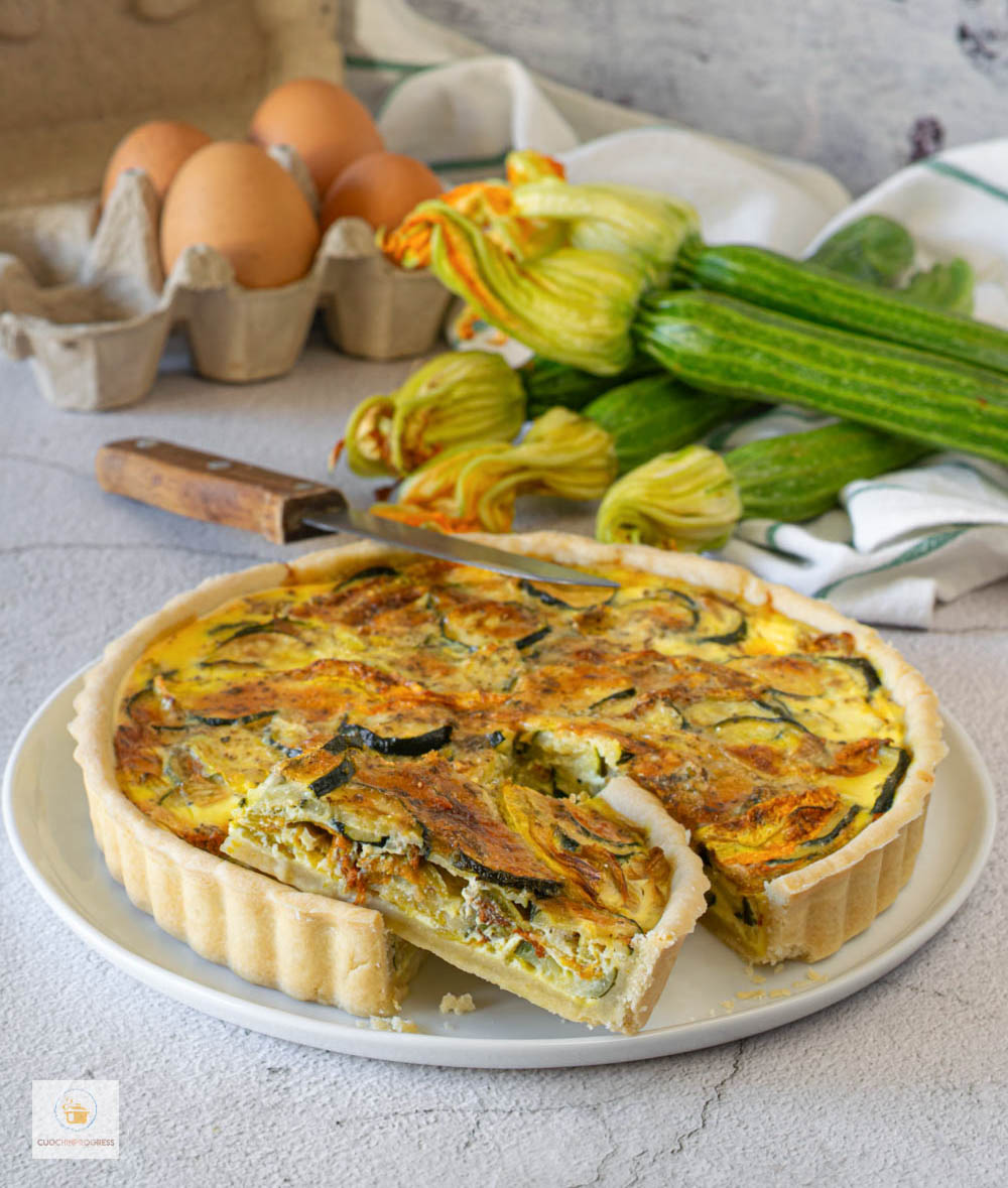 quiche zucchine e fiori di zucca