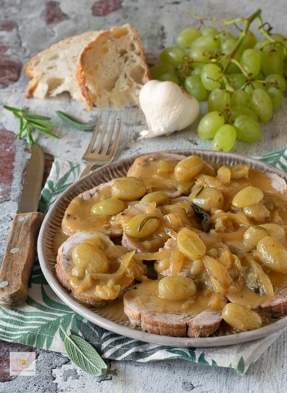 arrosto di maiale all'uva