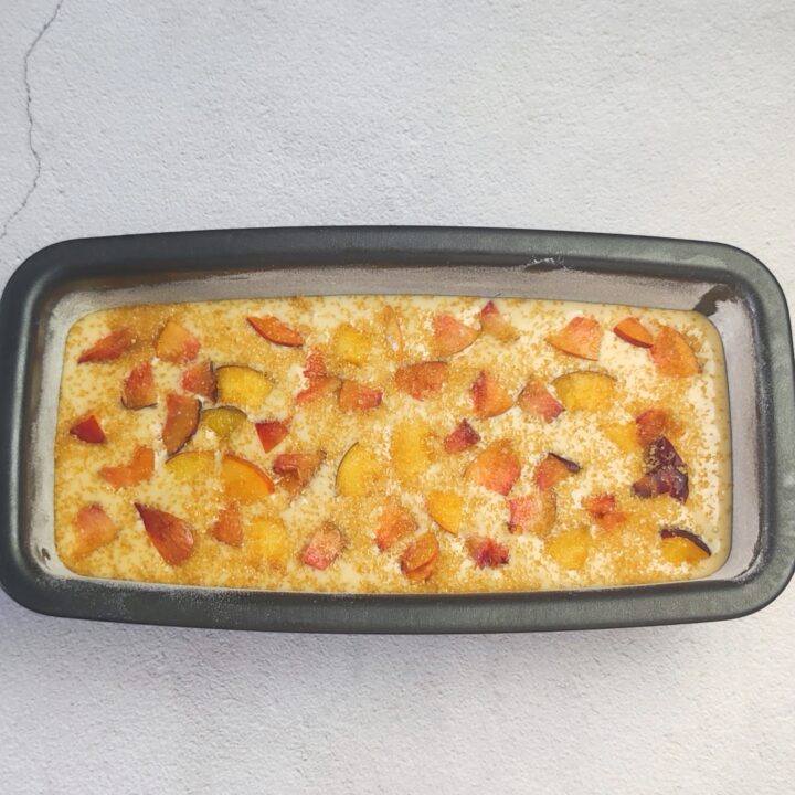 plumcake alle pesche e limone