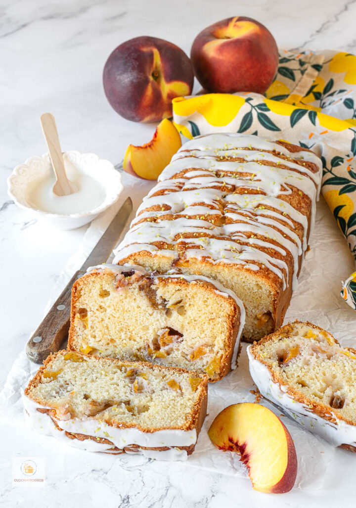plumcake alle pesche e limone