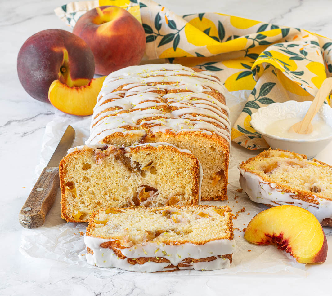plumcake alle pesche e limone