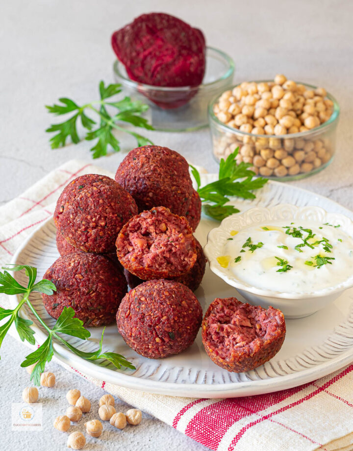 falafel di ceci e barbabietola